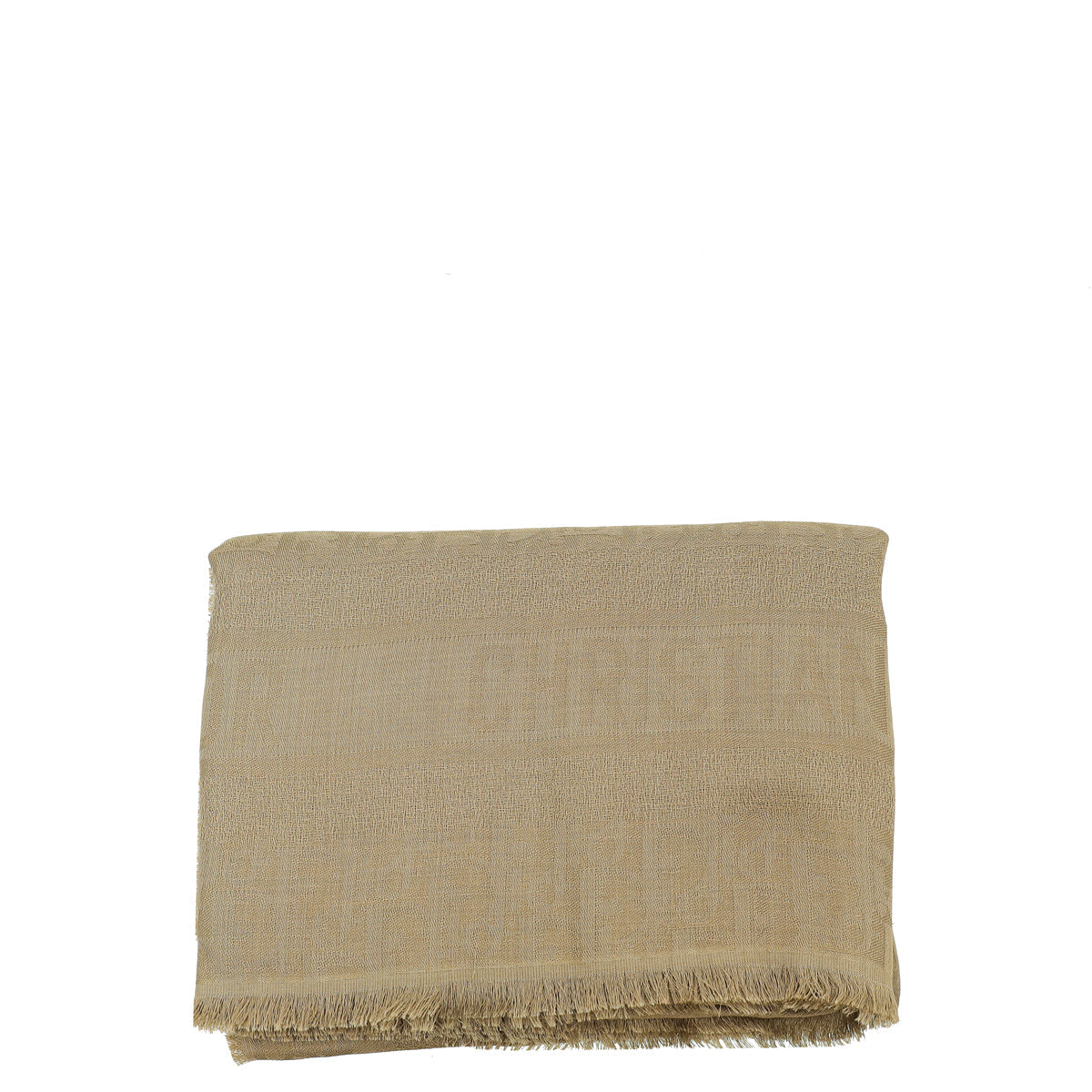 Christian Dior Brown Oblique Wool  Silk Shawl