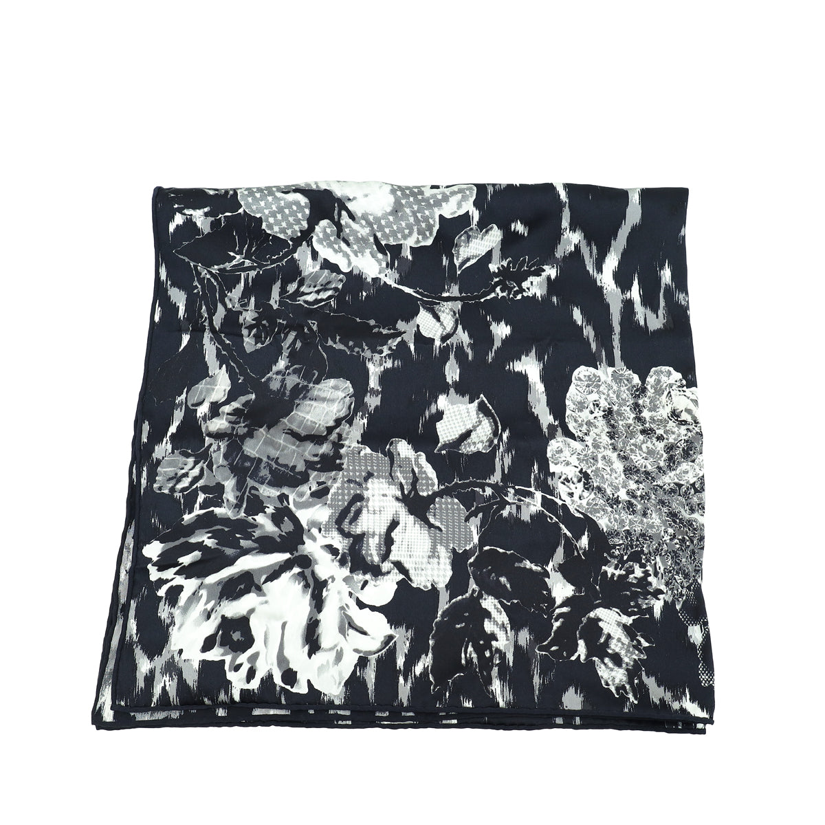 Christian Dior Tricolo Floral Print Silk Square Scarf
