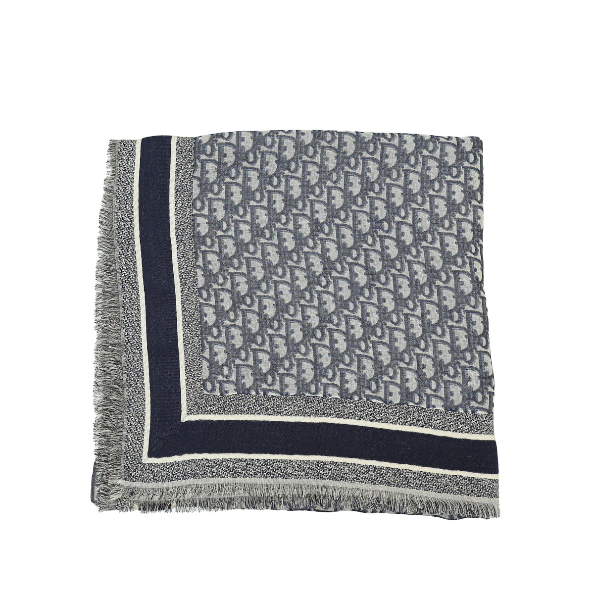 Christian Dior Blue D-Oblique Shawl