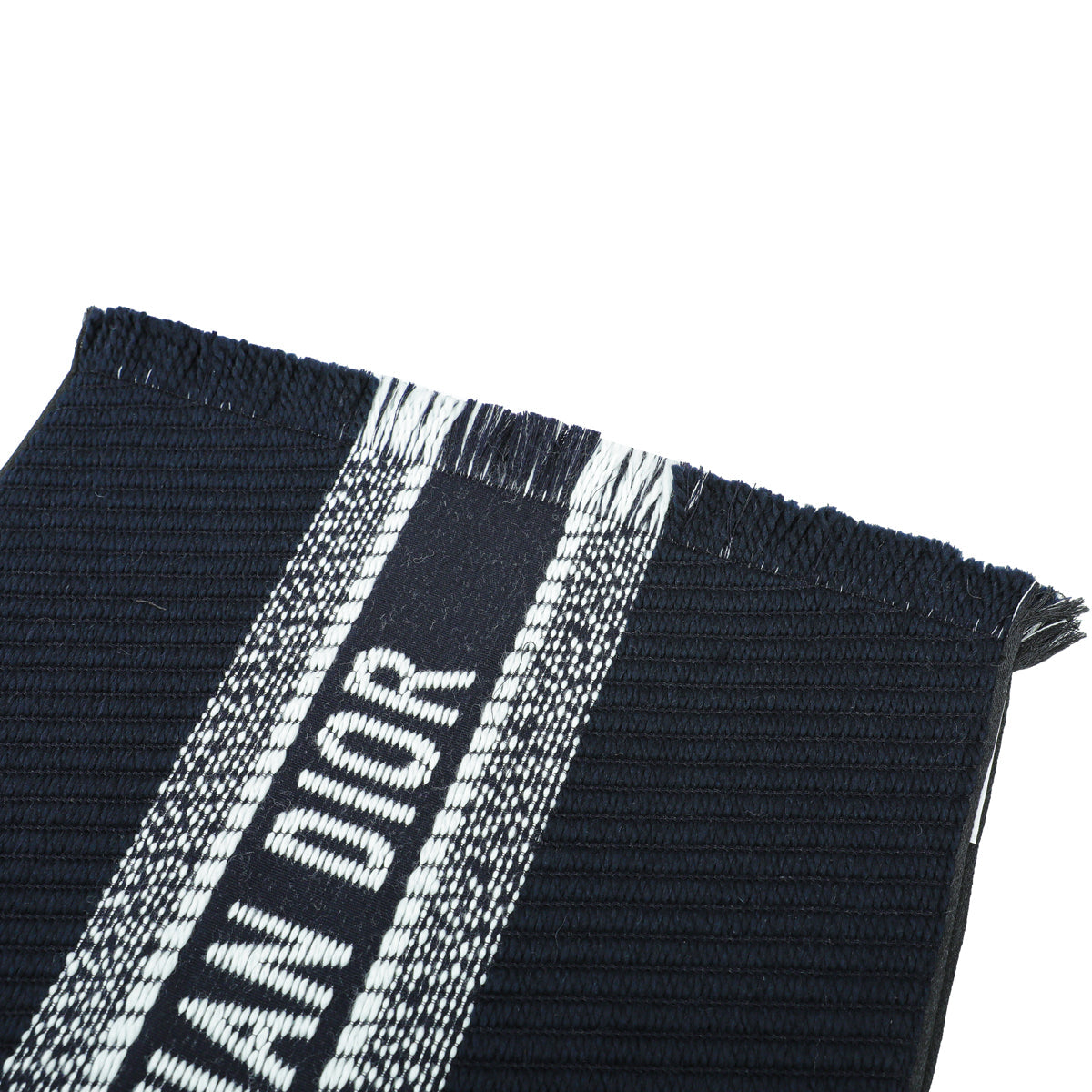 Christian Dior Bicolor Oblique University Reversible Wool Silk Scarf