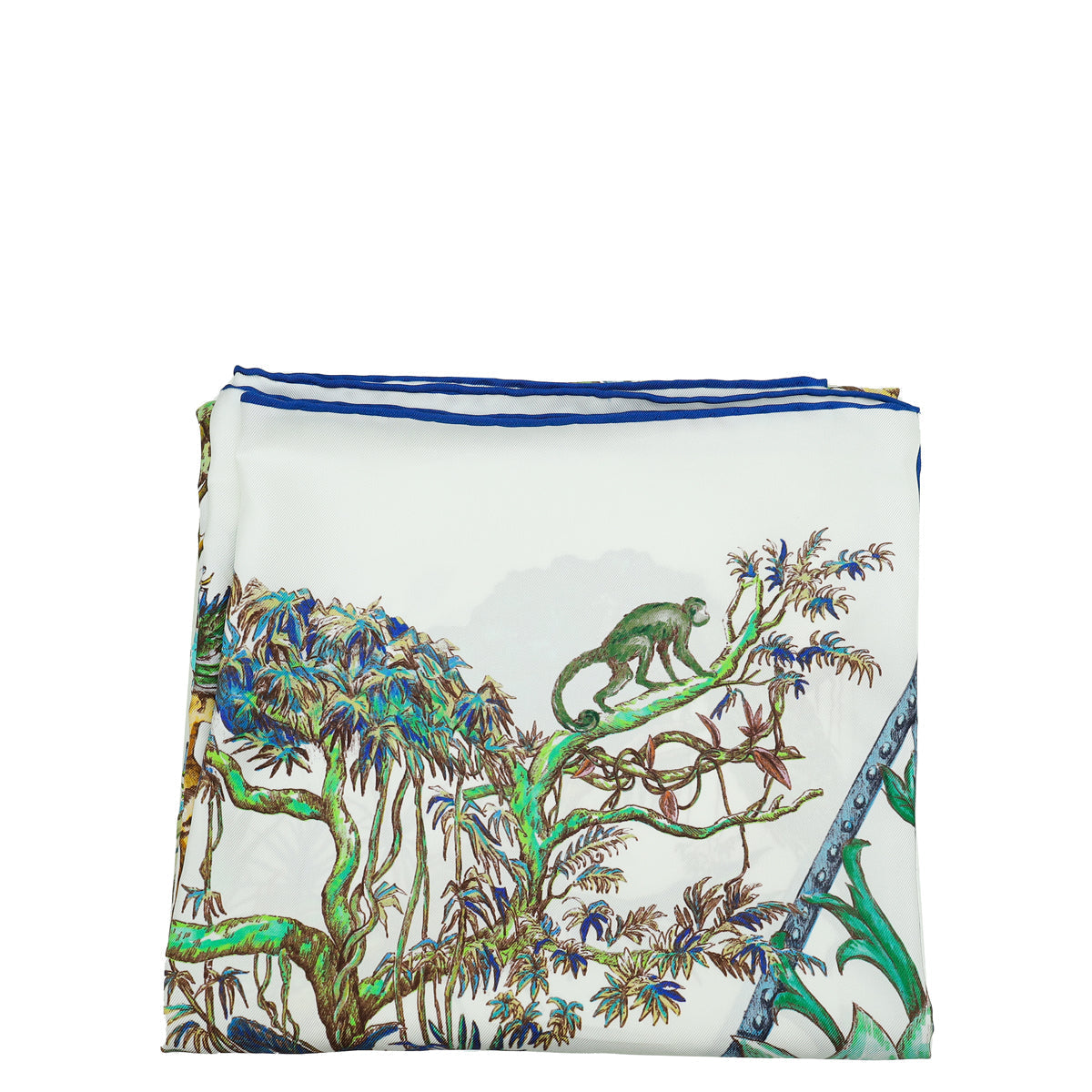 Christian Dior White Multicolor Etoile De Voyage Silk Scarf
