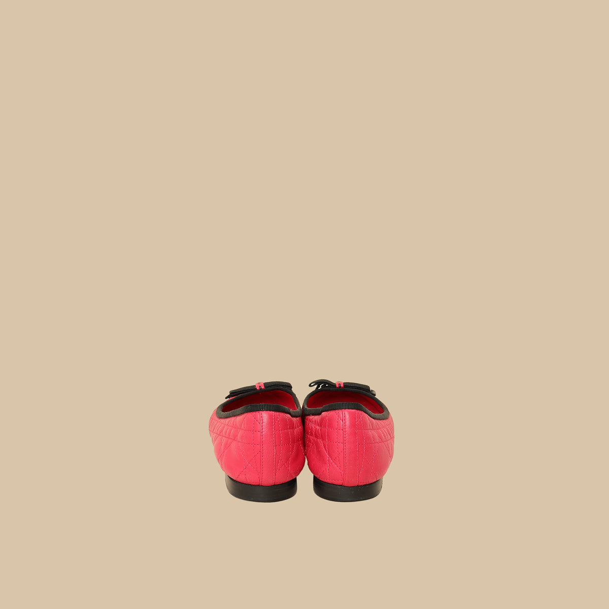 Christian Dior Bicolor Cannage Bow Ballet Flats 38