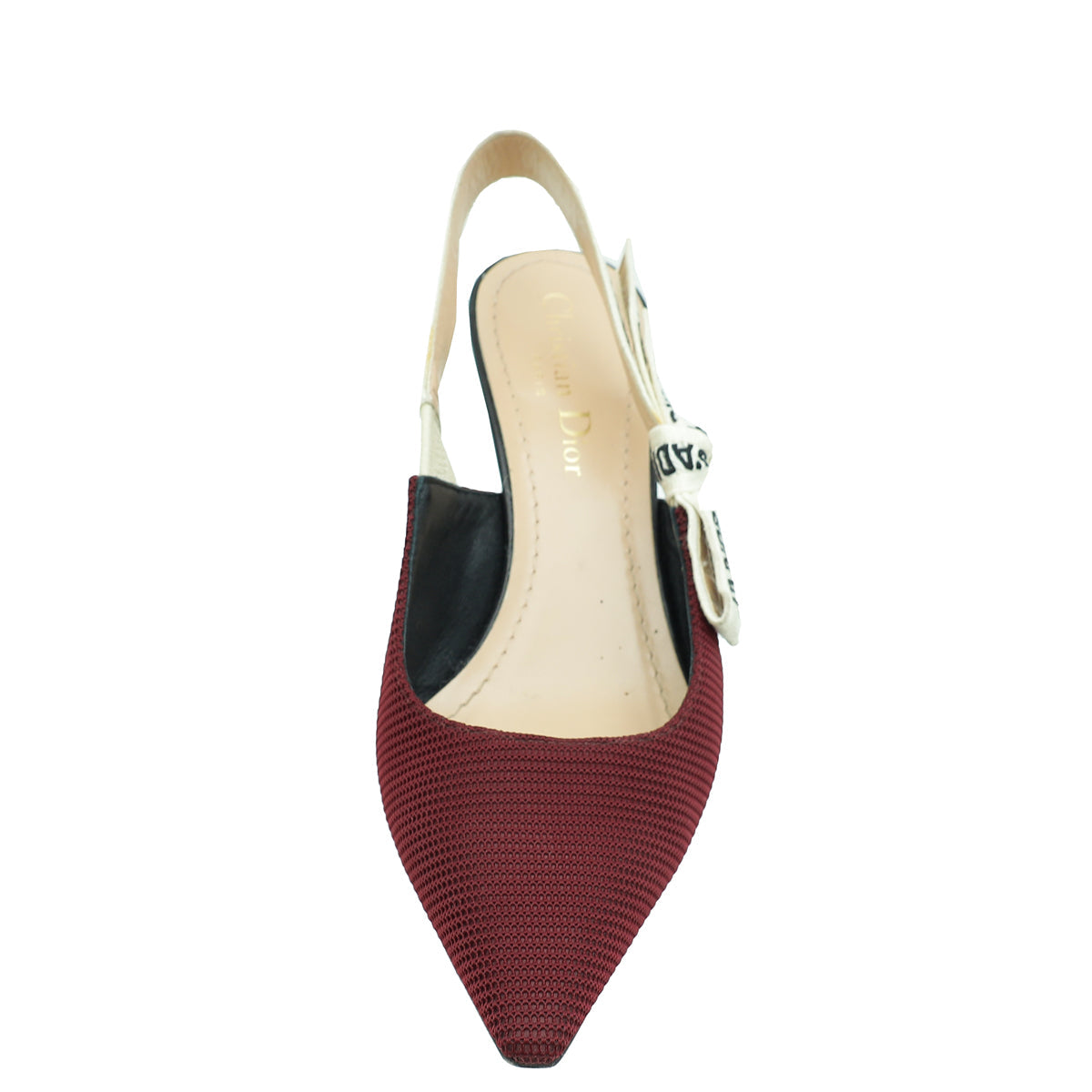 Christian Dior Burgundy J'adior Mesh Slingback Pump 35.5