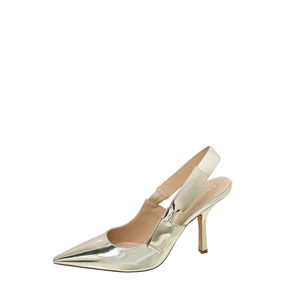 Christian Dior Metallic Light Gold J'Adior Slingback Pumps 38.5