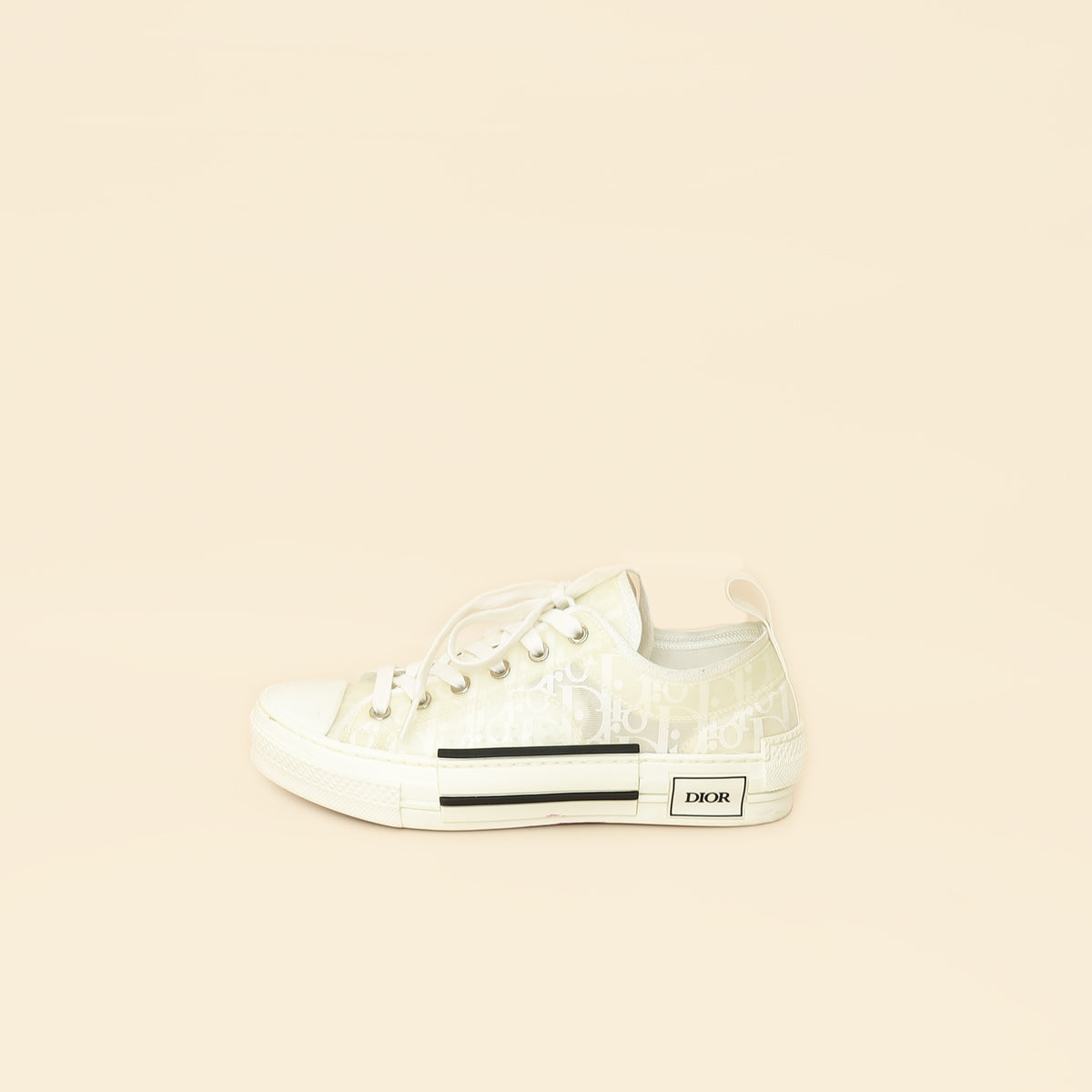 Christian Dior White B23 Low Top Sneaker 38
