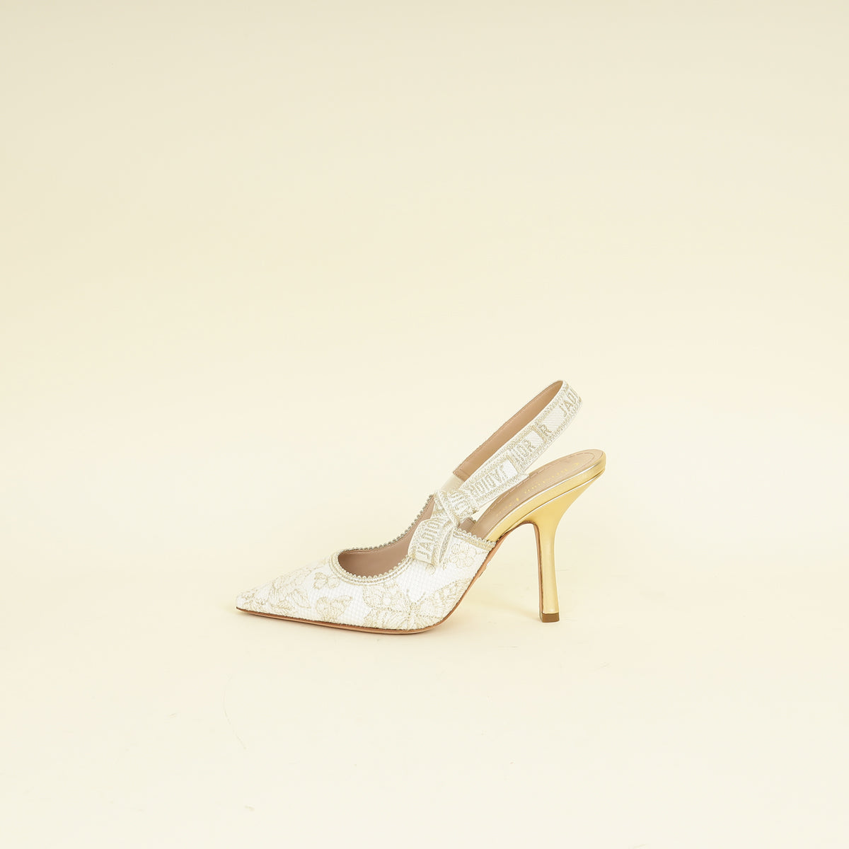Christian Dior Tricolor J'adior Butterfly Embroidered Slingback Pump 38