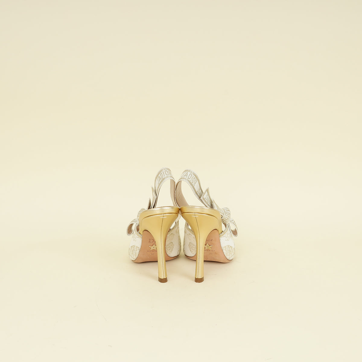 Christian Dior Tricolor J'adior Butterfly Embroidered Slingback Pump 38