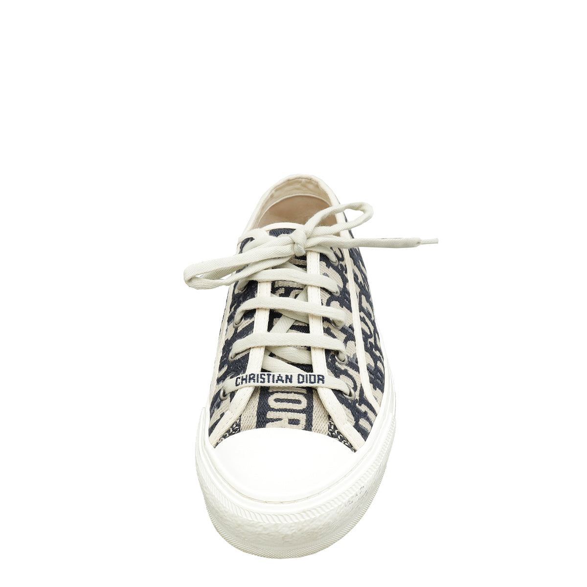Christian Dior Navy Blue Oblique Walk N' Dior Low Top Sneaker 39