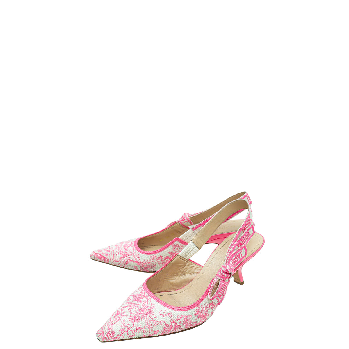 Christian Dior Bicolor Embroidered J'Adior Slingback Pump 39