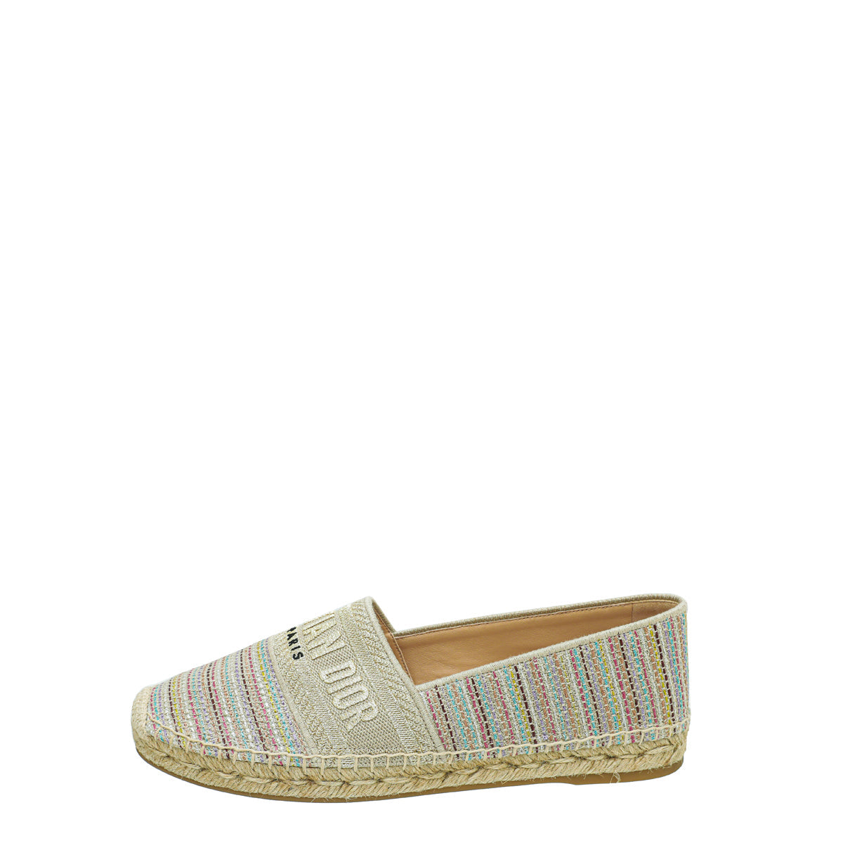 Christian Dior Metal Multicolor Romance Lurex Technical Granville Espadrille 39