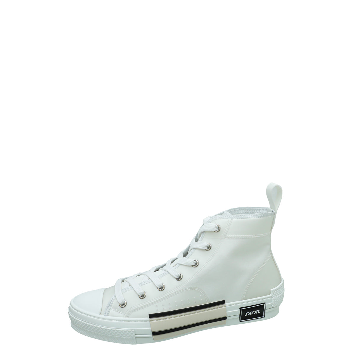 Christian Dior White B23 Canvas High Top Sneakers 42