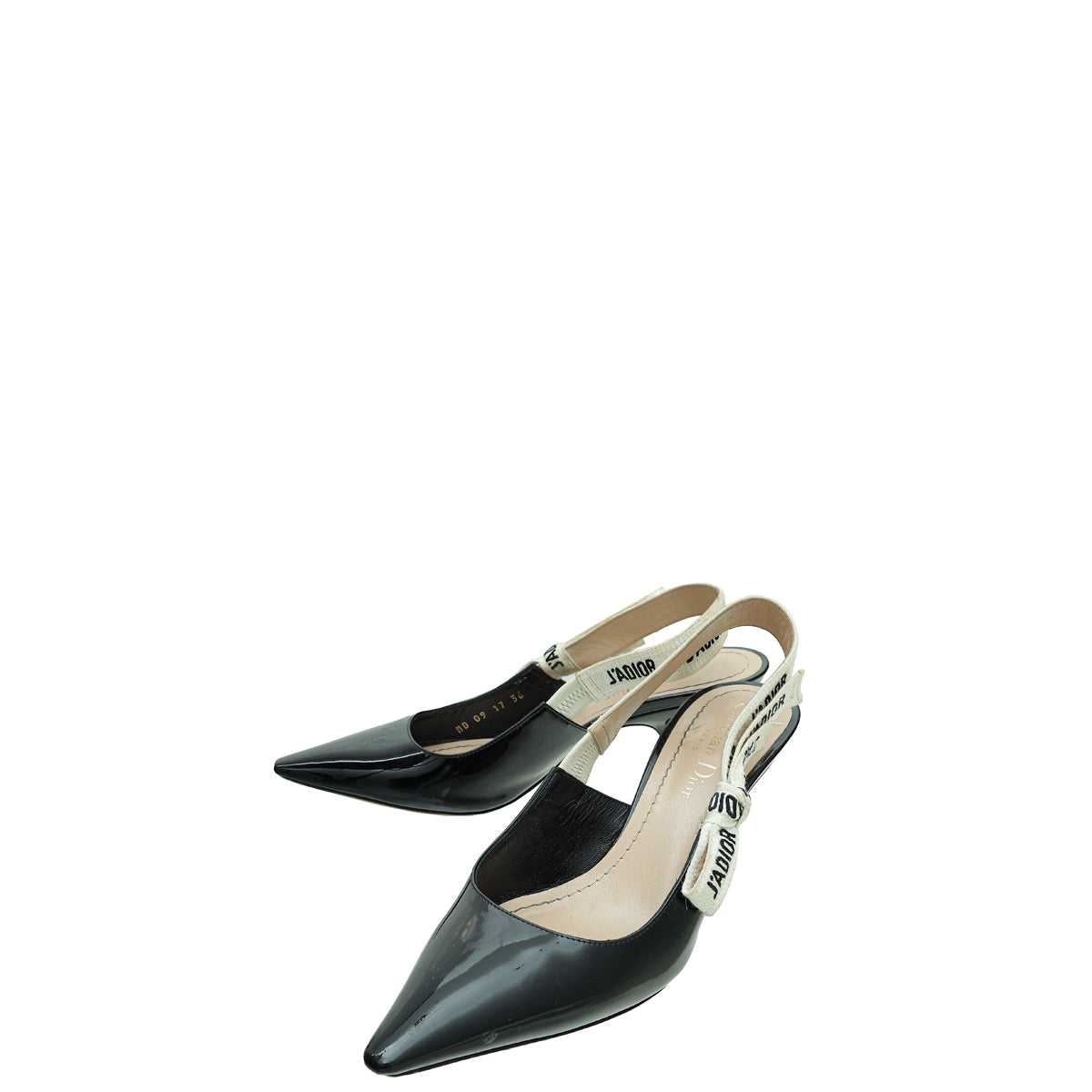 Christian Dior Black J'Adior Slingback Heels 36