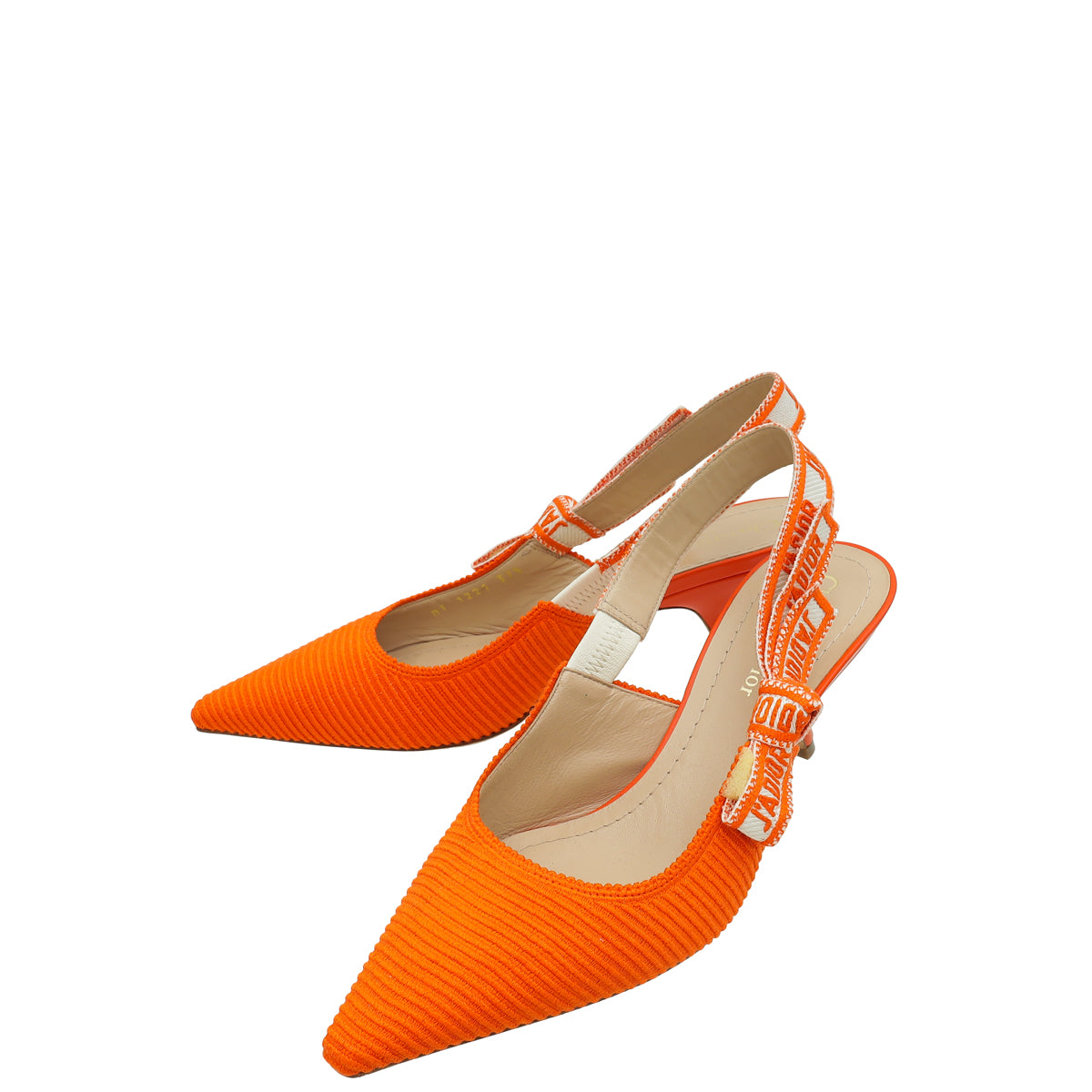 Christian Dior Orange J'Adior Technical Slingback Pump 37.5