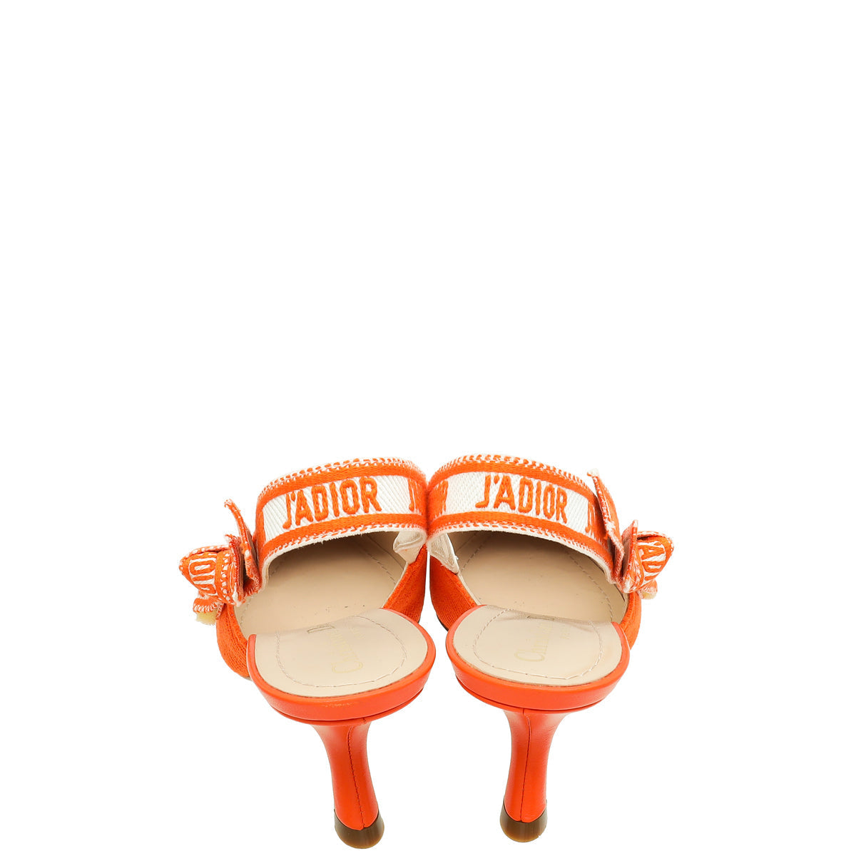 Christian Dior Orange J'Adior Technical Slingback Pump 37.5