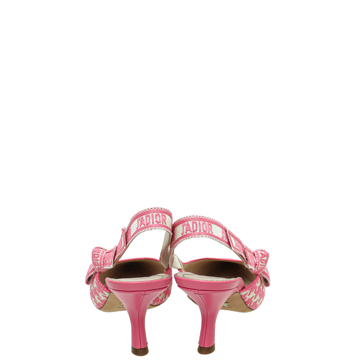 Christian Dior Bicolor J'adior Houndstooth Embroidered Slingback 38.5