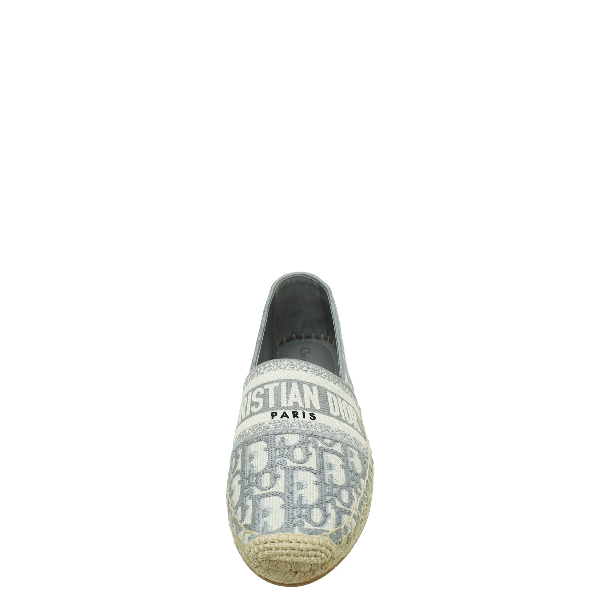 Christian Dior Bicolor Oblique Embroidered Granville Espadrille 38
