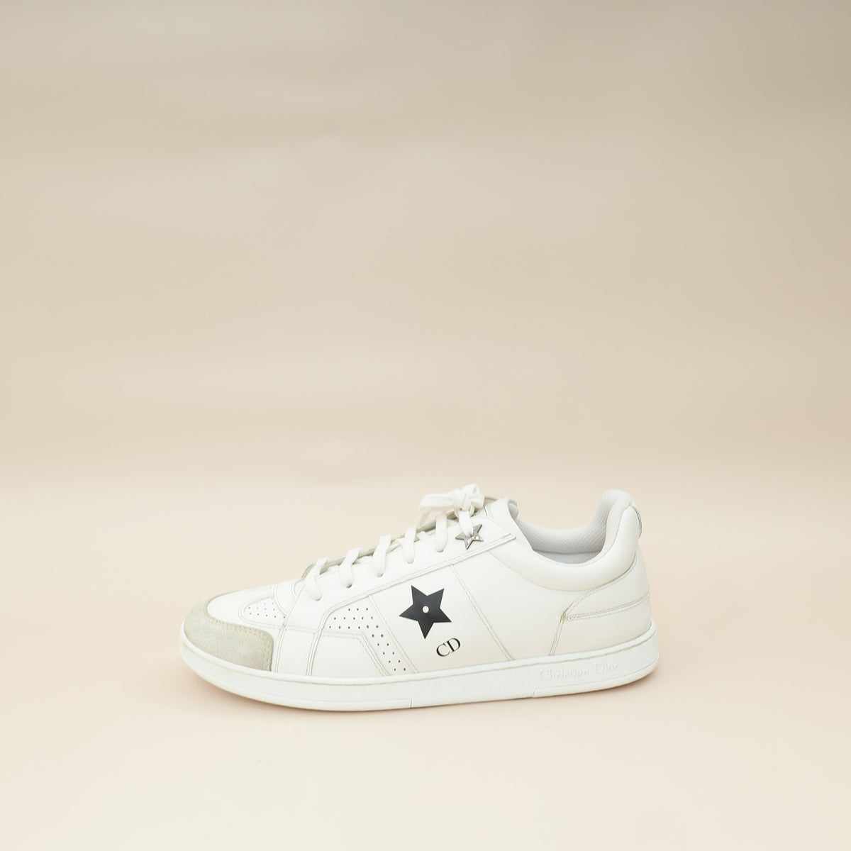 Christian Dior White CD Star Trainer Sneaker 38