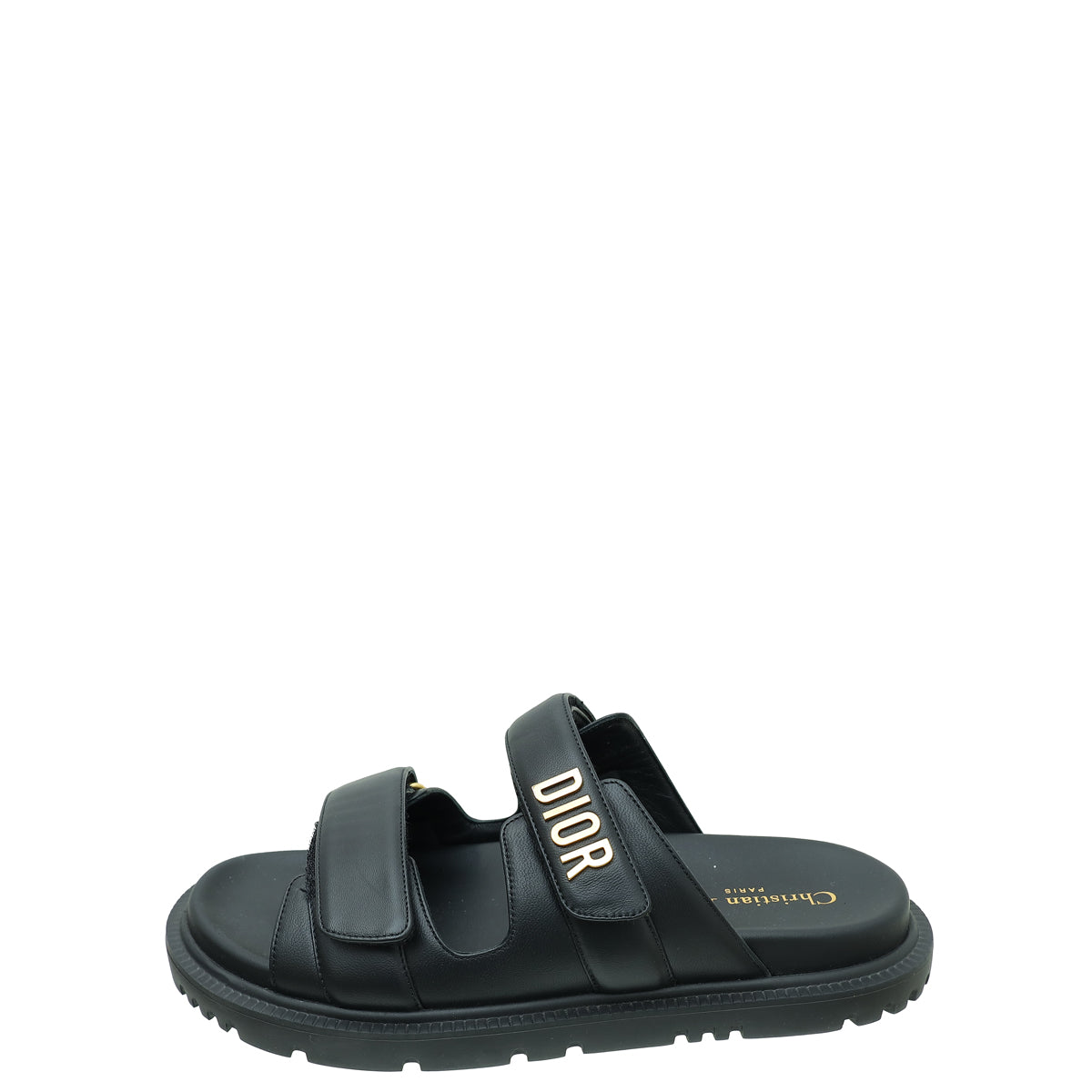 Christian Dior Black Dioract Slide Sandal 39