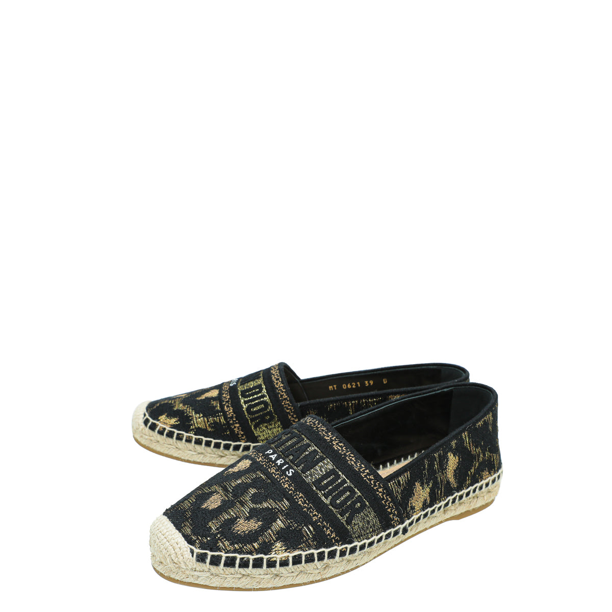 Christian Dior Bicolor Mizza Lurex Embroidered Granville Espadrille 39