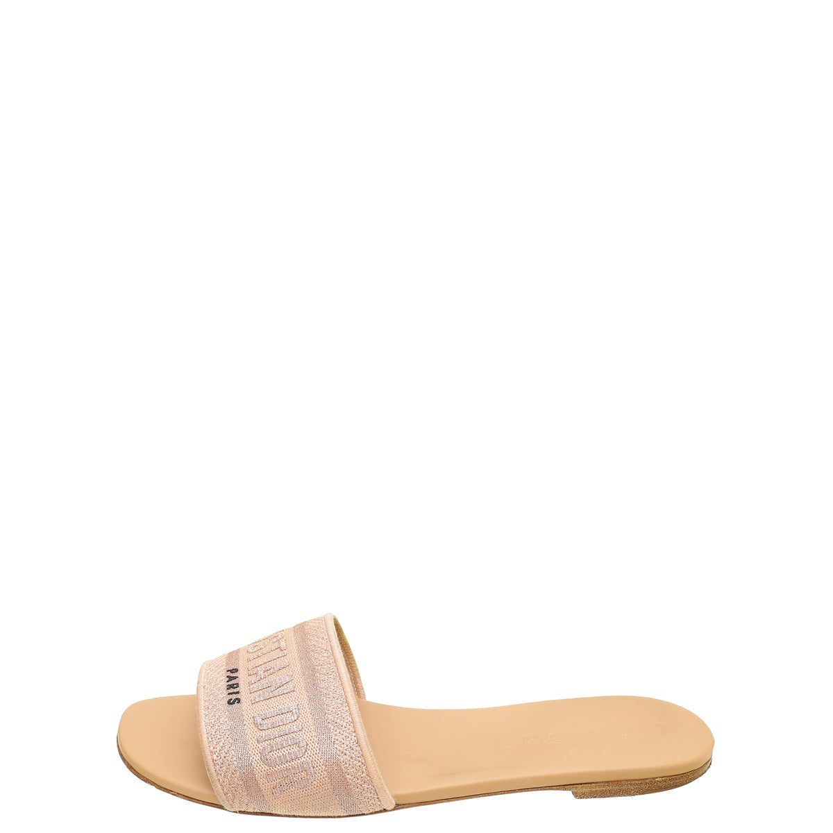 Christian Dior Blush Dway Embroidered Metallic Sandal 40