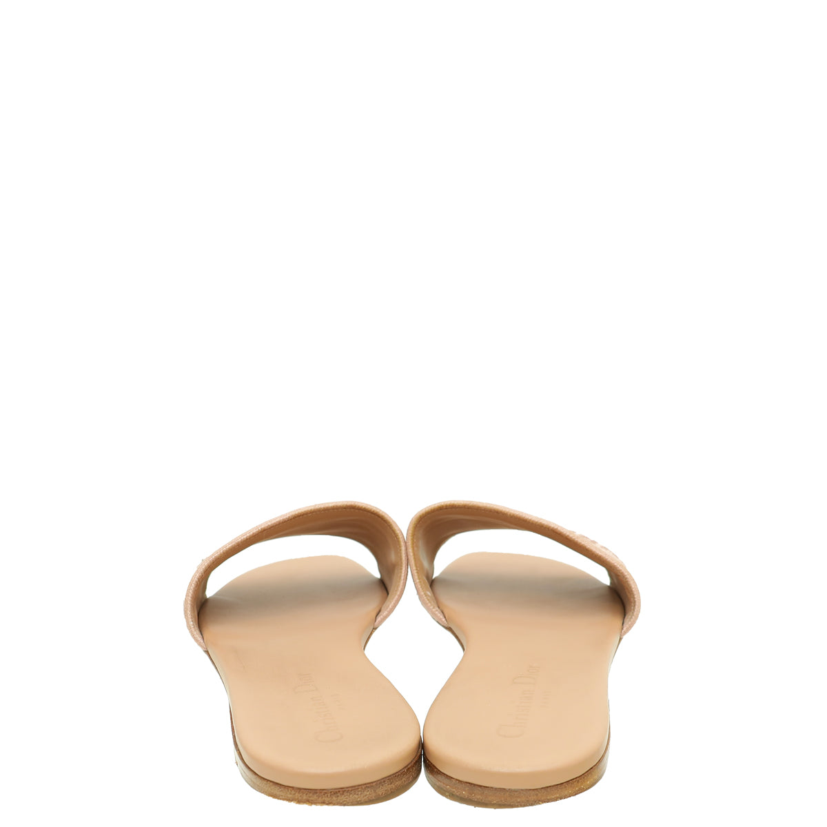 Christian Dior Blush Dway Embroidered Metallic Sandal 40