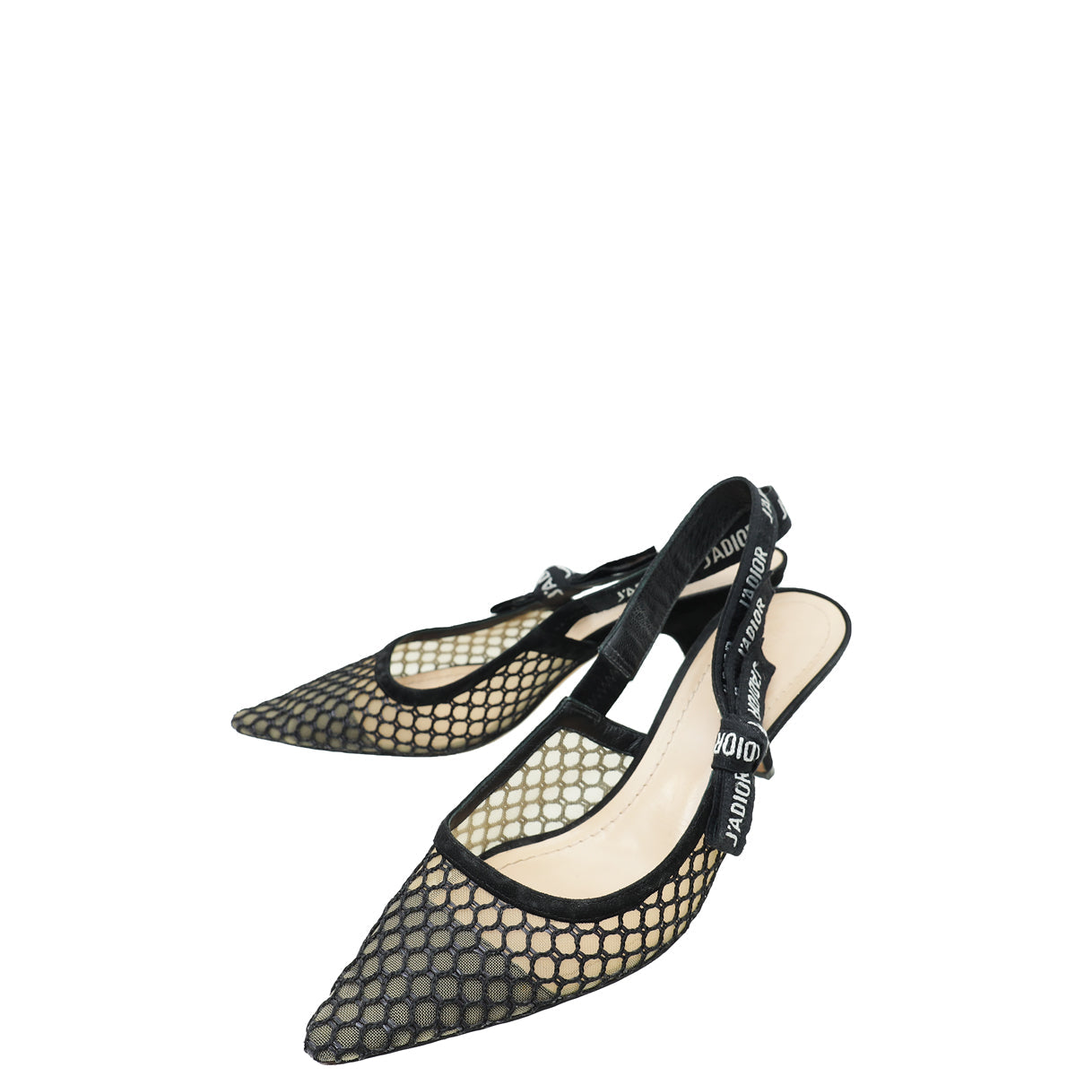 Christian Dior Black J'Adior Mesh Slingback 40