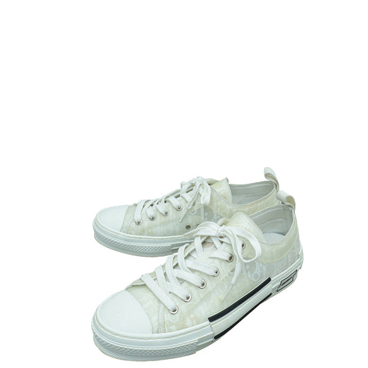 Christian Dior White Oblique B23 Low Top Sneaker 41