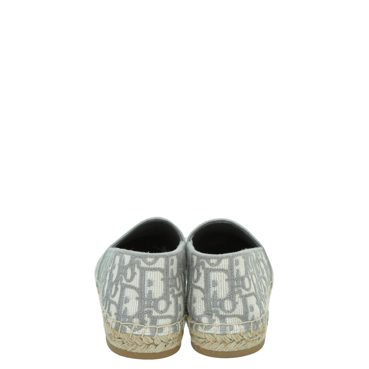 Christian Dior Grey Oblique Embroidered Granville Espadrille 39