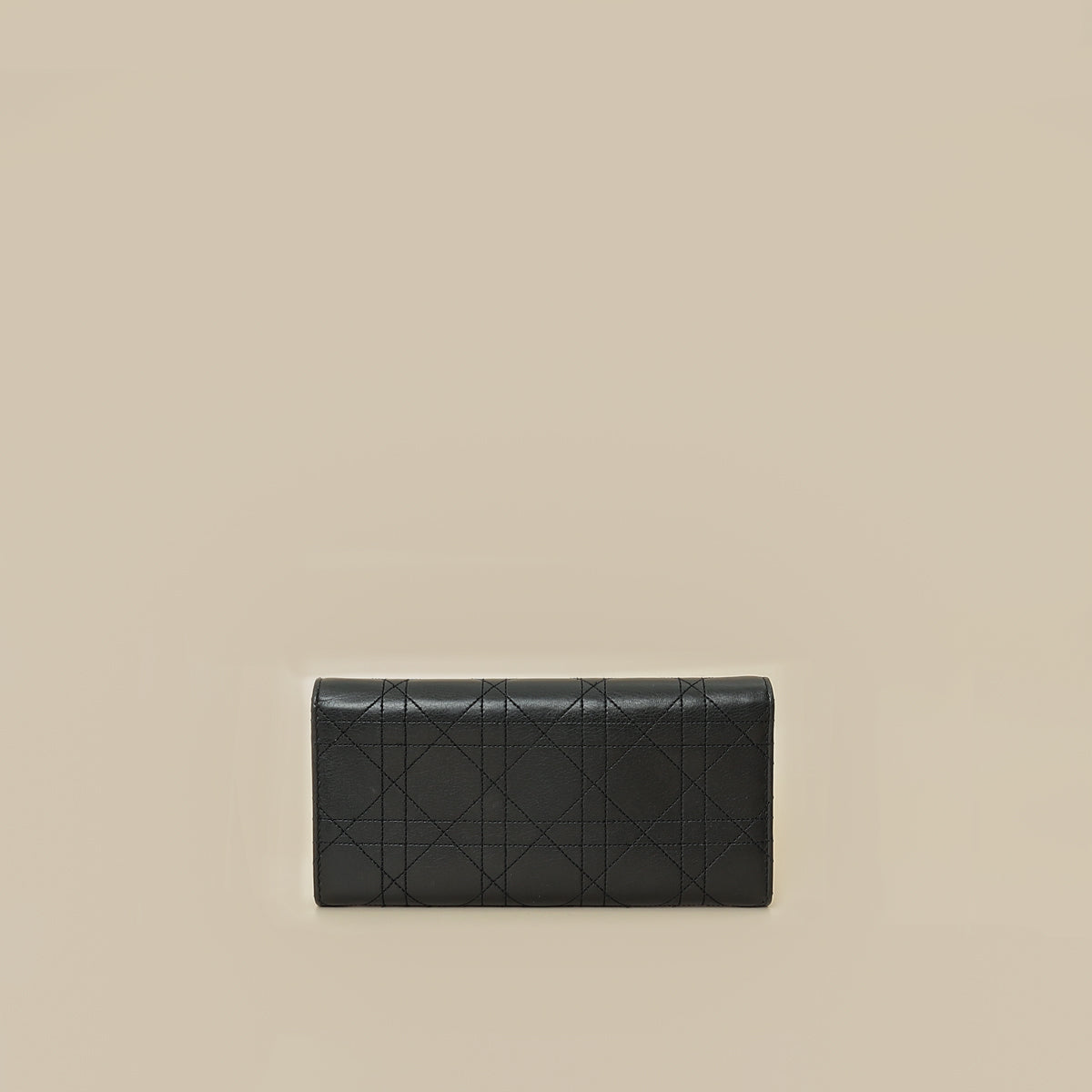 Christian Dior Black Cannage Diorling Chain Wallet