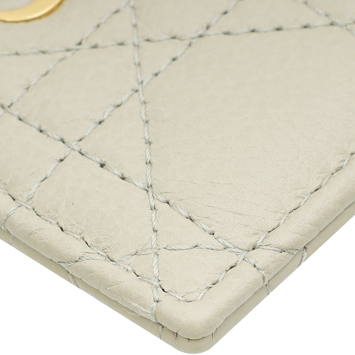 Christian Dior Greige Caro Freesia Card Holder