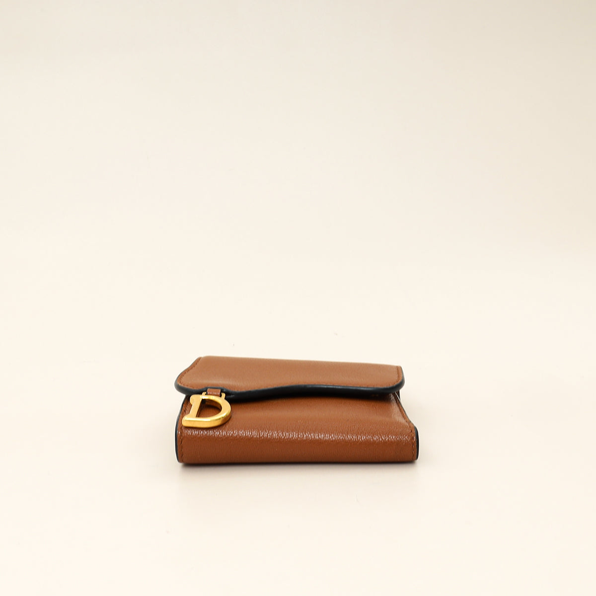 Christian Dior Brown Saddle Lotus Wallet