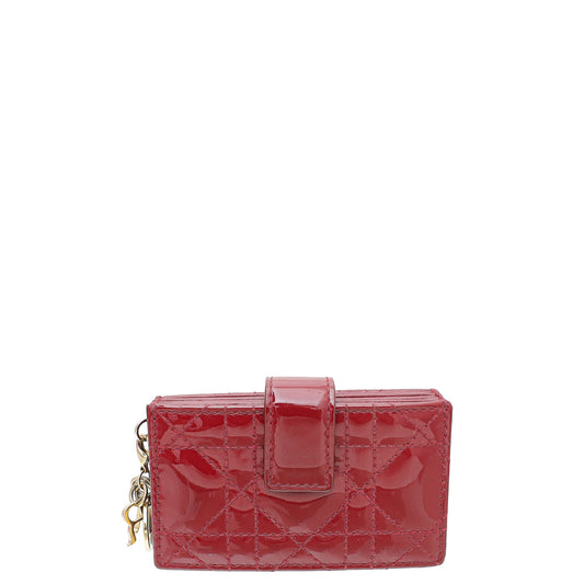 Christian Dior Cherry Lady Dior Gusset Card Holder