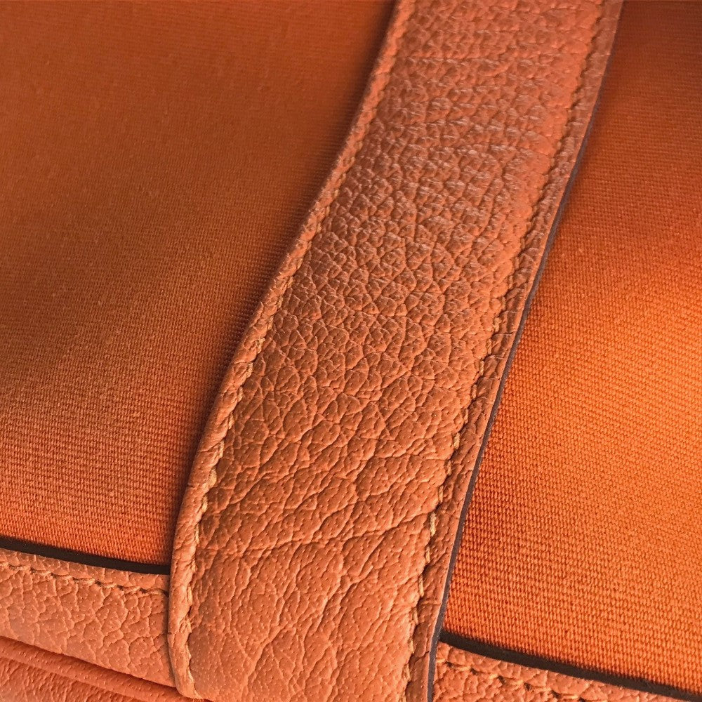 HERMES Tote Bag Towar Office / Leather Orange Garden party PM Women  d