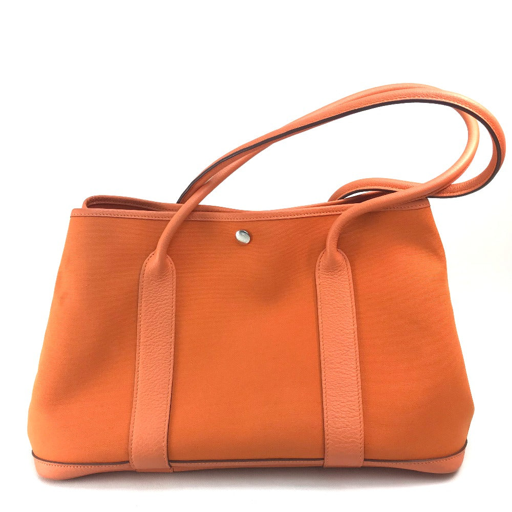 HERMES Tote Bag Towar Office / Leather Orange Garden party PM Women  d