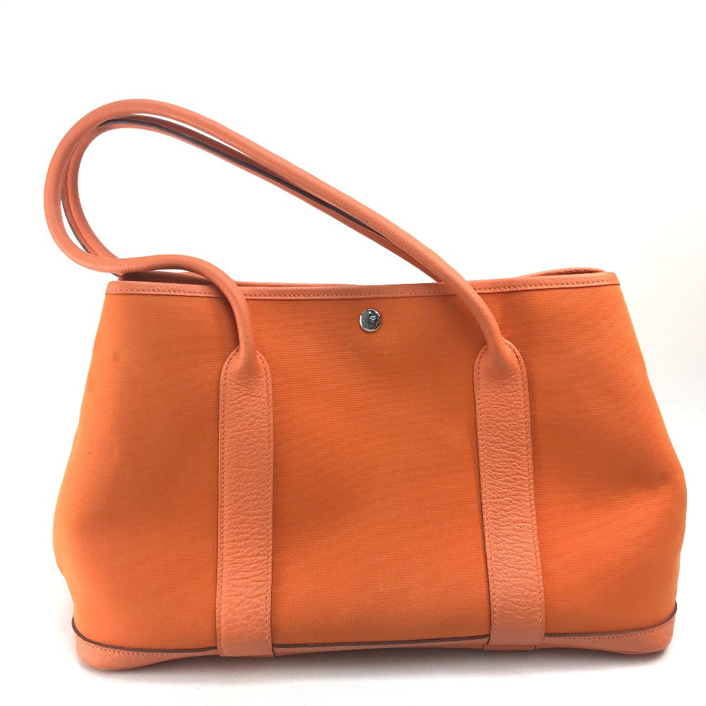 HERMES Tote Bag Towar Office / Leather Orange Garden party PM Women  d