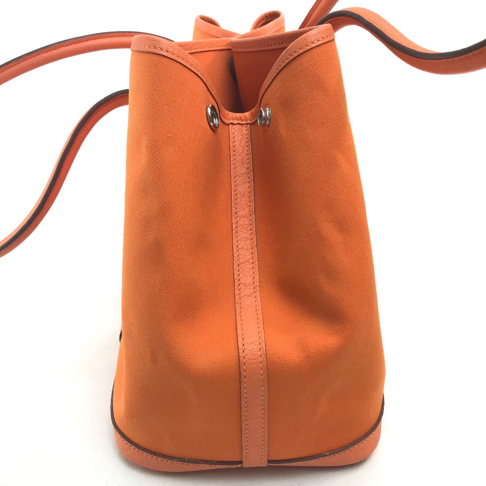 HERMES Tote Bag Towar Office / Leather Orange Garden party PM Women  d