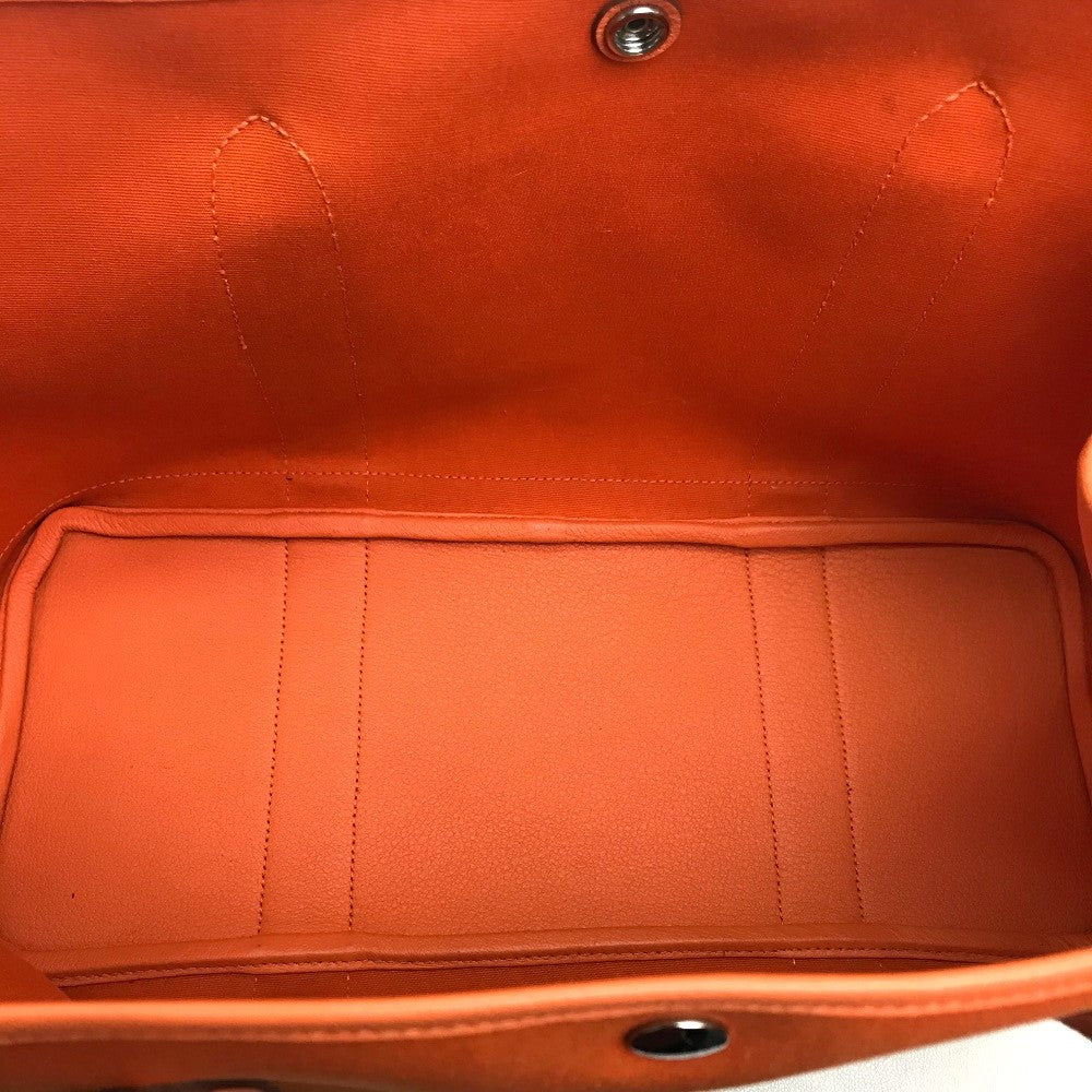 HERMES Tote Bag Towar Office / Leather Orange Garden party PM Women  d