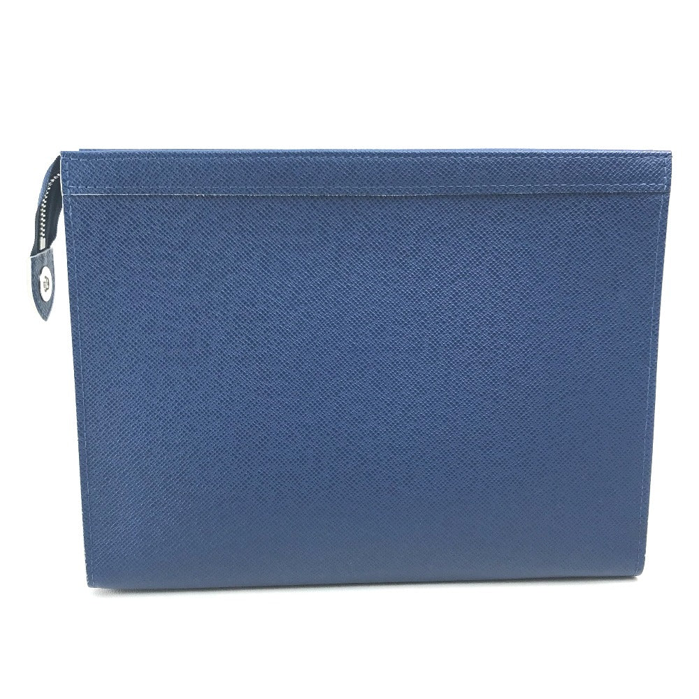 LOUIS VUITTON business bag M30399 Taiga Leather blue Taiga Pochette Voyage MM mens  d