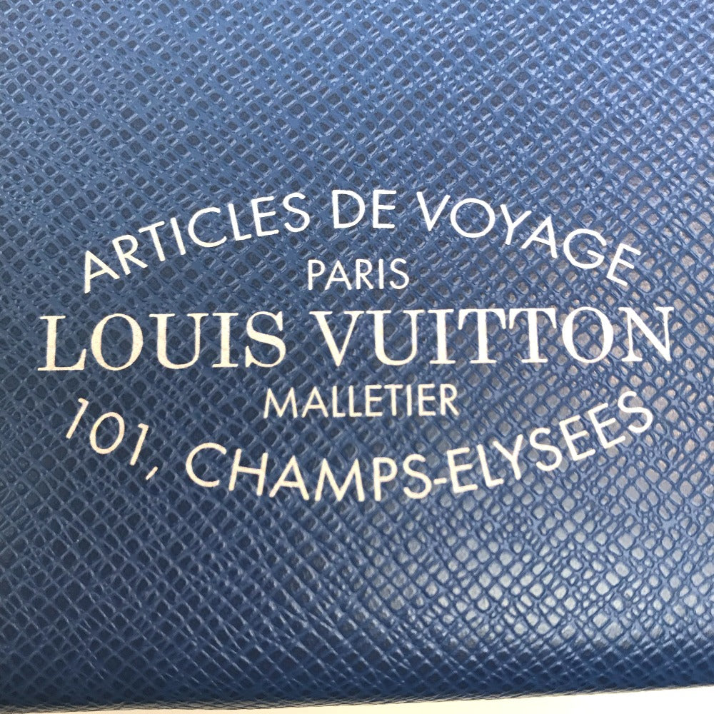 LOUIS VUITTON business bag M30399 Taiga Leather blue Taiga Pochette Voyage MM mens  d