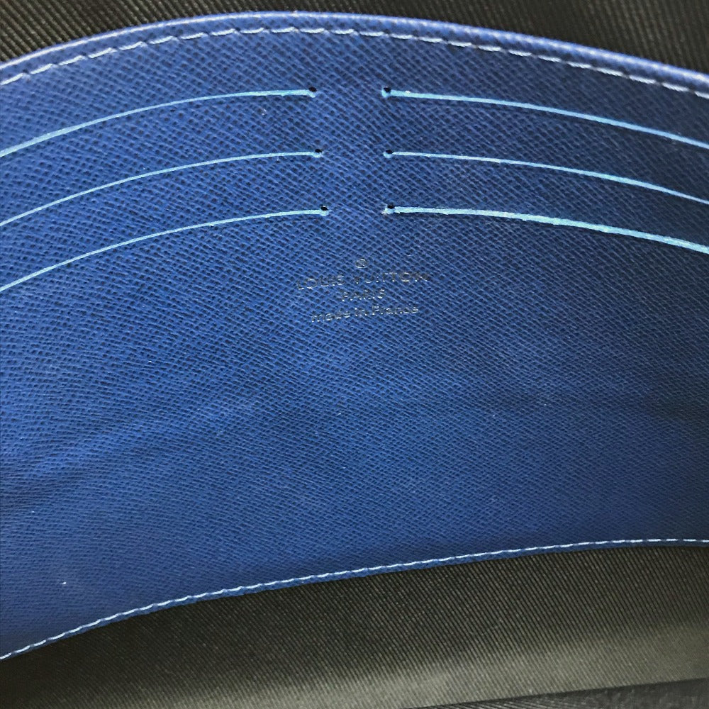 LOUIS VUITTON business bag M30399 Taiga Leather blue Taiga Pochette Voyage MM mens  d