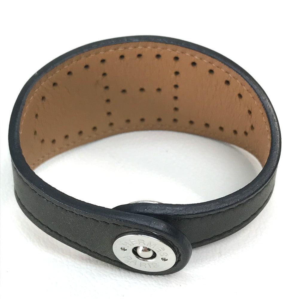 HERMES bracelet leather Black / brown Accessories Evelyn unisex(Unisex)  d