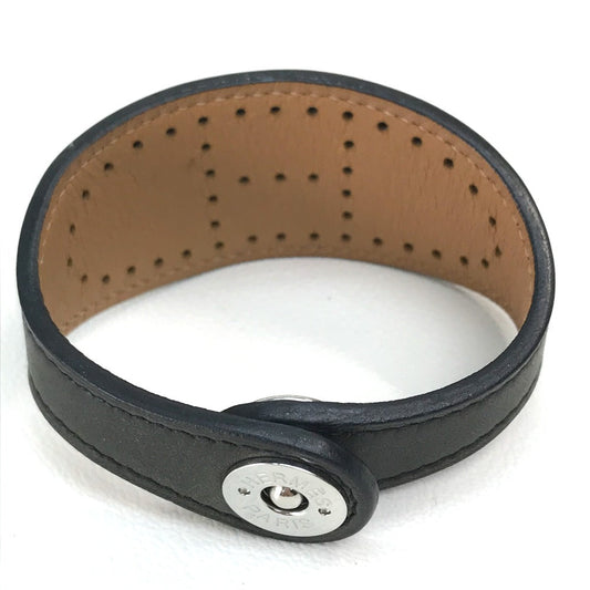 HERMES bracelet leather Black / brown Accessories Evelyn unisex(Unisex)  d