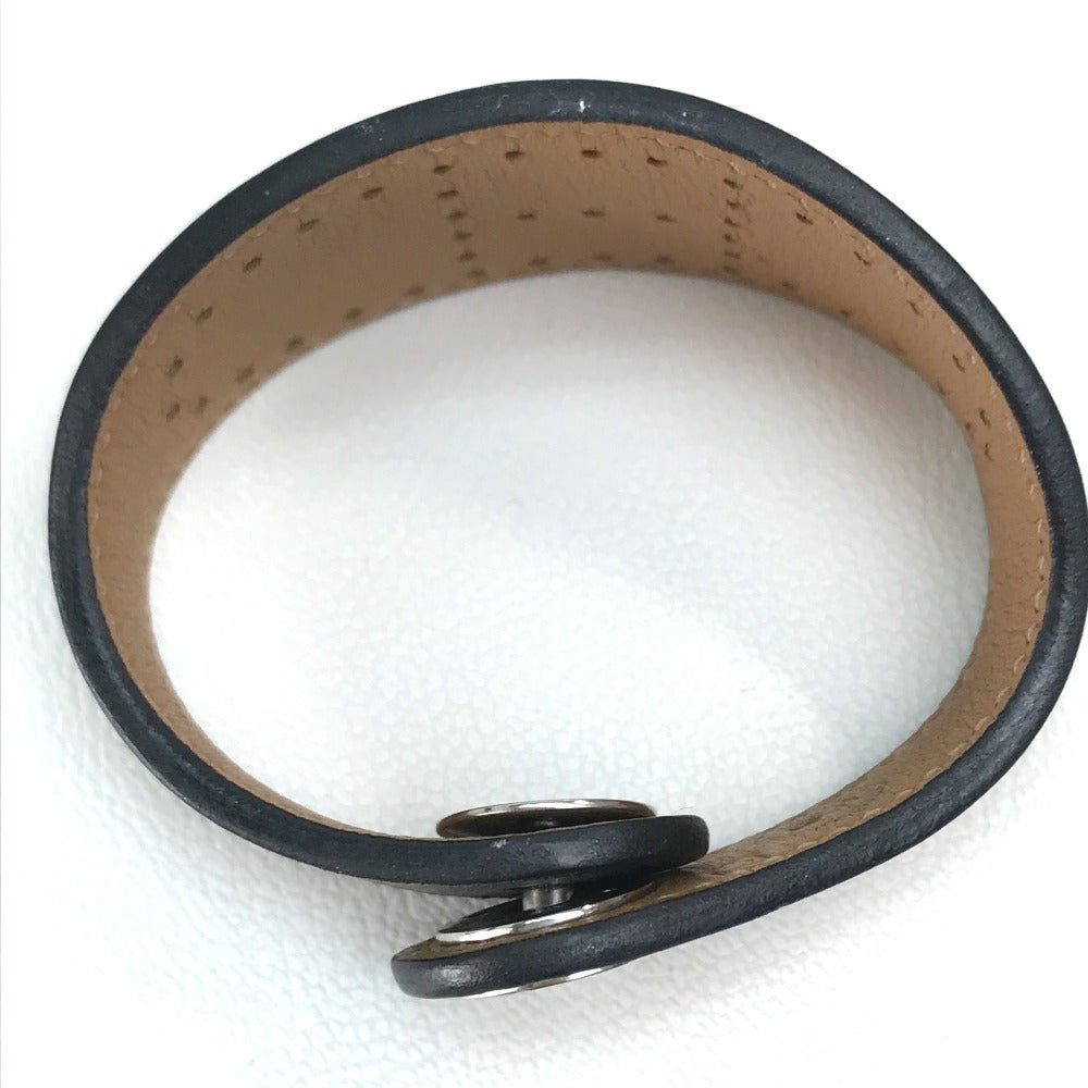 HERMES bracelet leather Black / brown Accessories Evelyn unisex(Unisex)  d