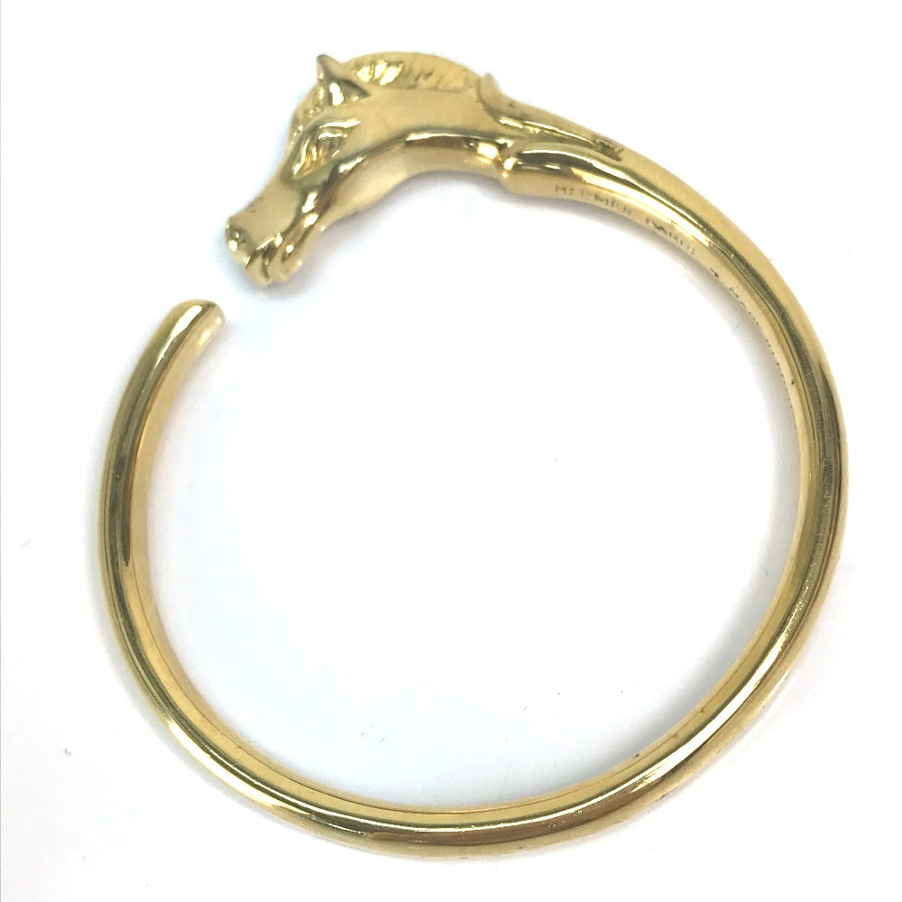 HERMES Bangle Gold Plated gold Accessories Shuval horse horse Women  d