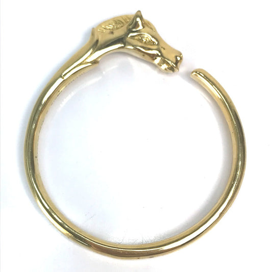 HERMES Bangle Gold Plated gold Accessories Shuval horse horse Women  d