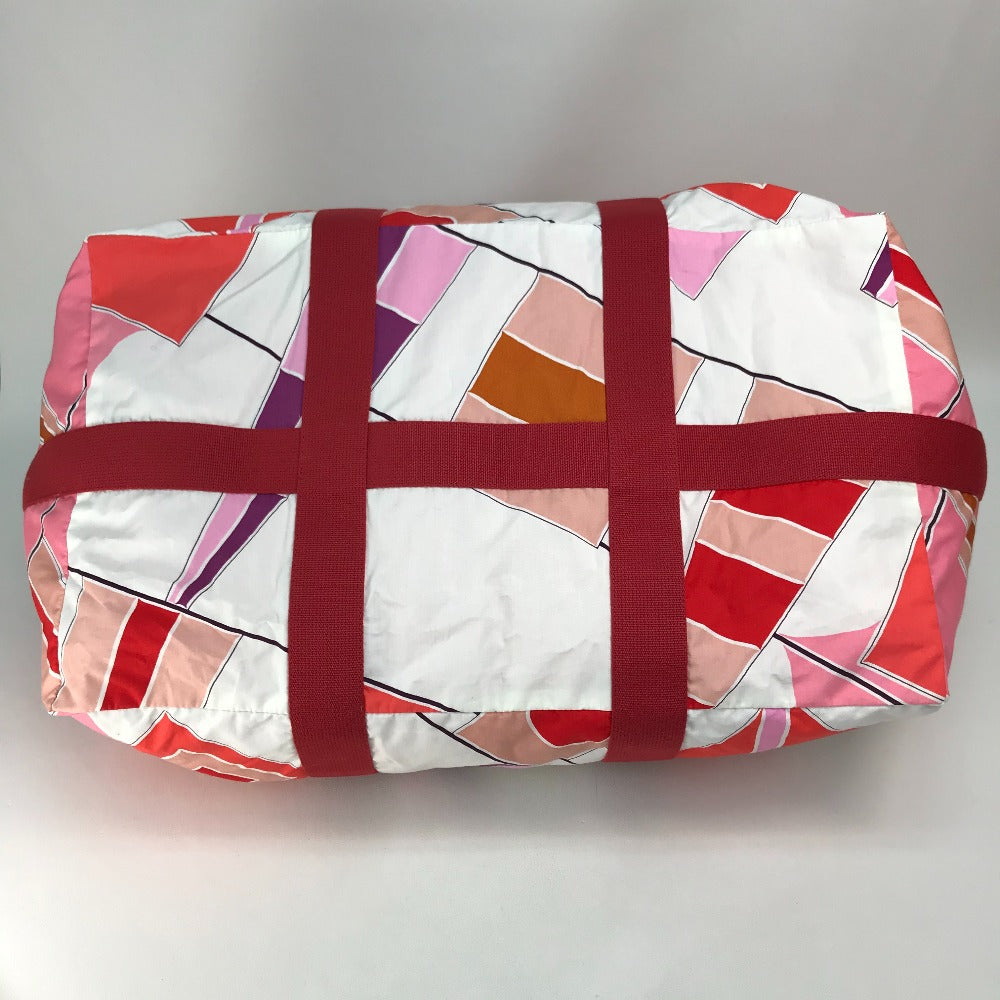 HERMES Tote Bag cotton Pink x Red type Beach bag Cabas Drapeaux au vent Women  d