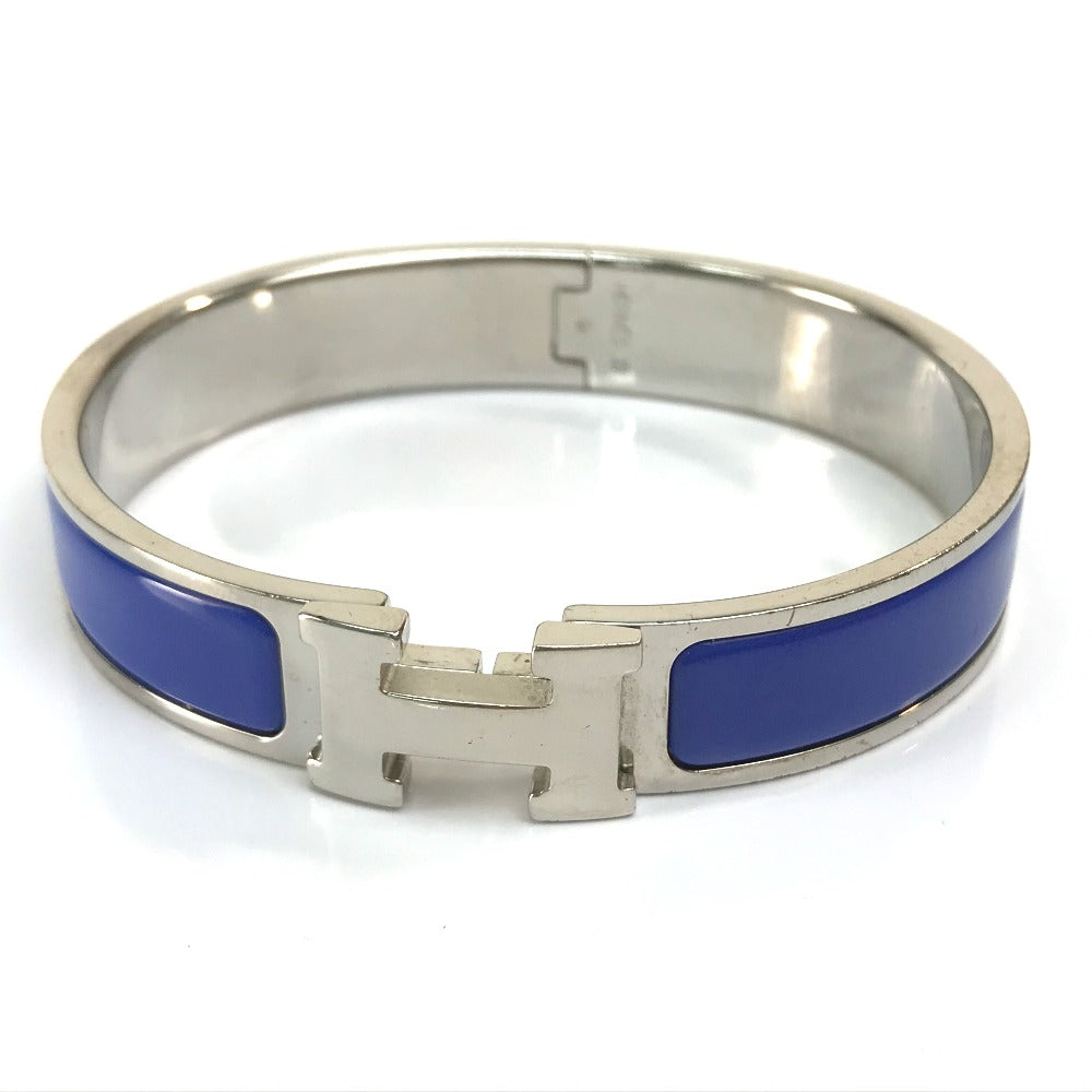 HERMES Bangle metal Blue / Silver Click crack PM Women  d