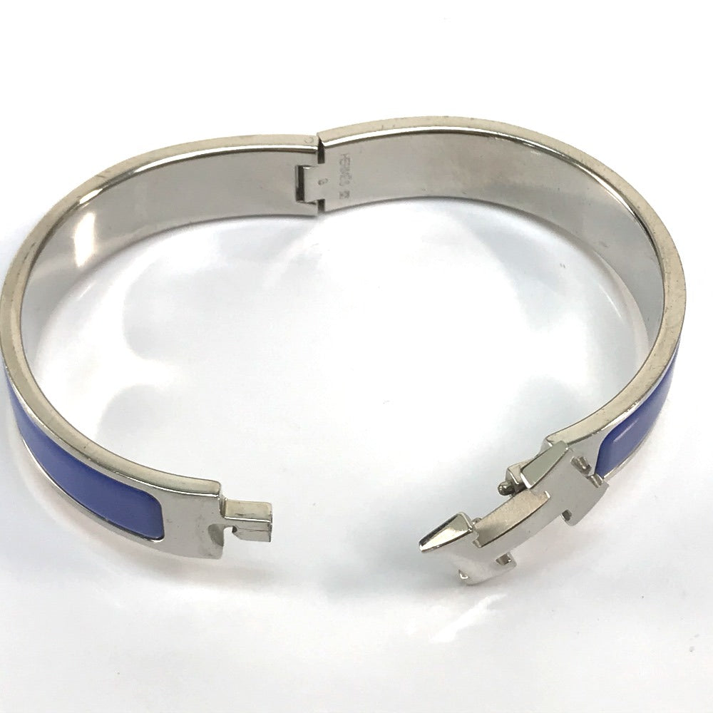 HERMES Bangle metal Blue / Silver Click crack PM Women  d