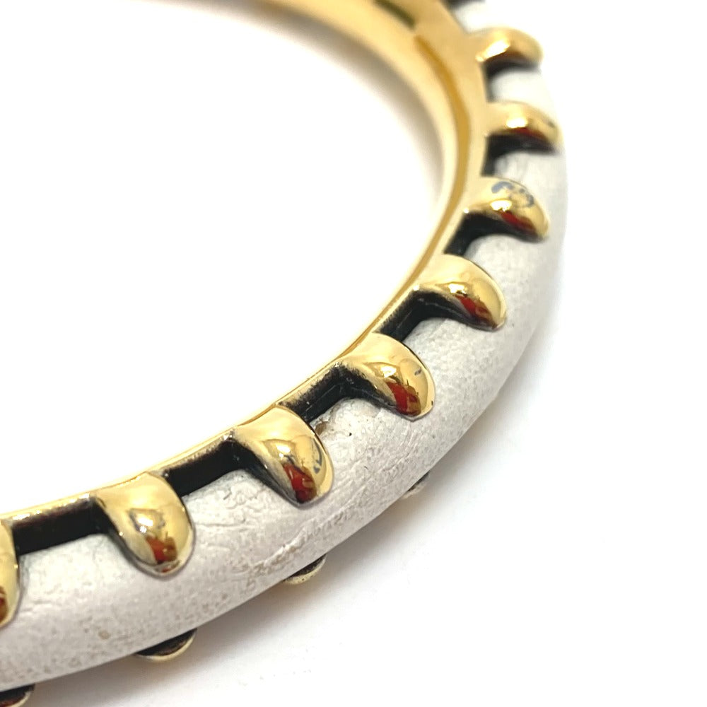 HERMES Bangle Metal, Leather white Horseshoe vintage Women  d