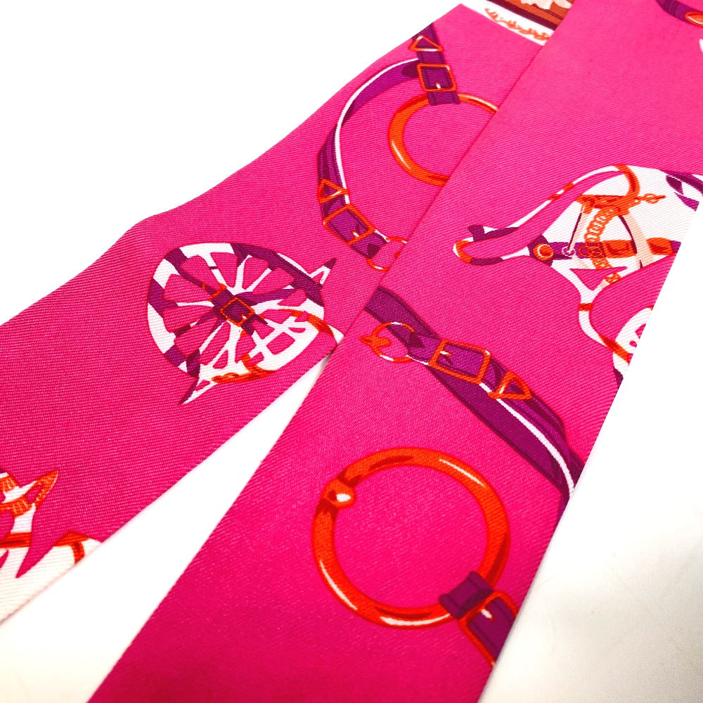 HERMES scarf silk pink Fashion Accessories Overall handle Women  d